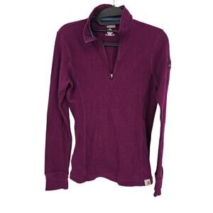 Carhartt Waffle Knit Thermal Long Sleeve 1/4 Zip Hike Pullover Shirt M Outdoor
